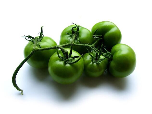 tomates verdes utilizados para tratar las varices
